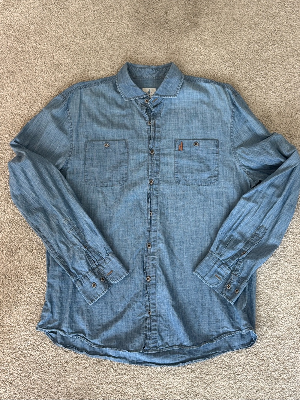 Johnnie-o Men's chambray Button-Up Shirt